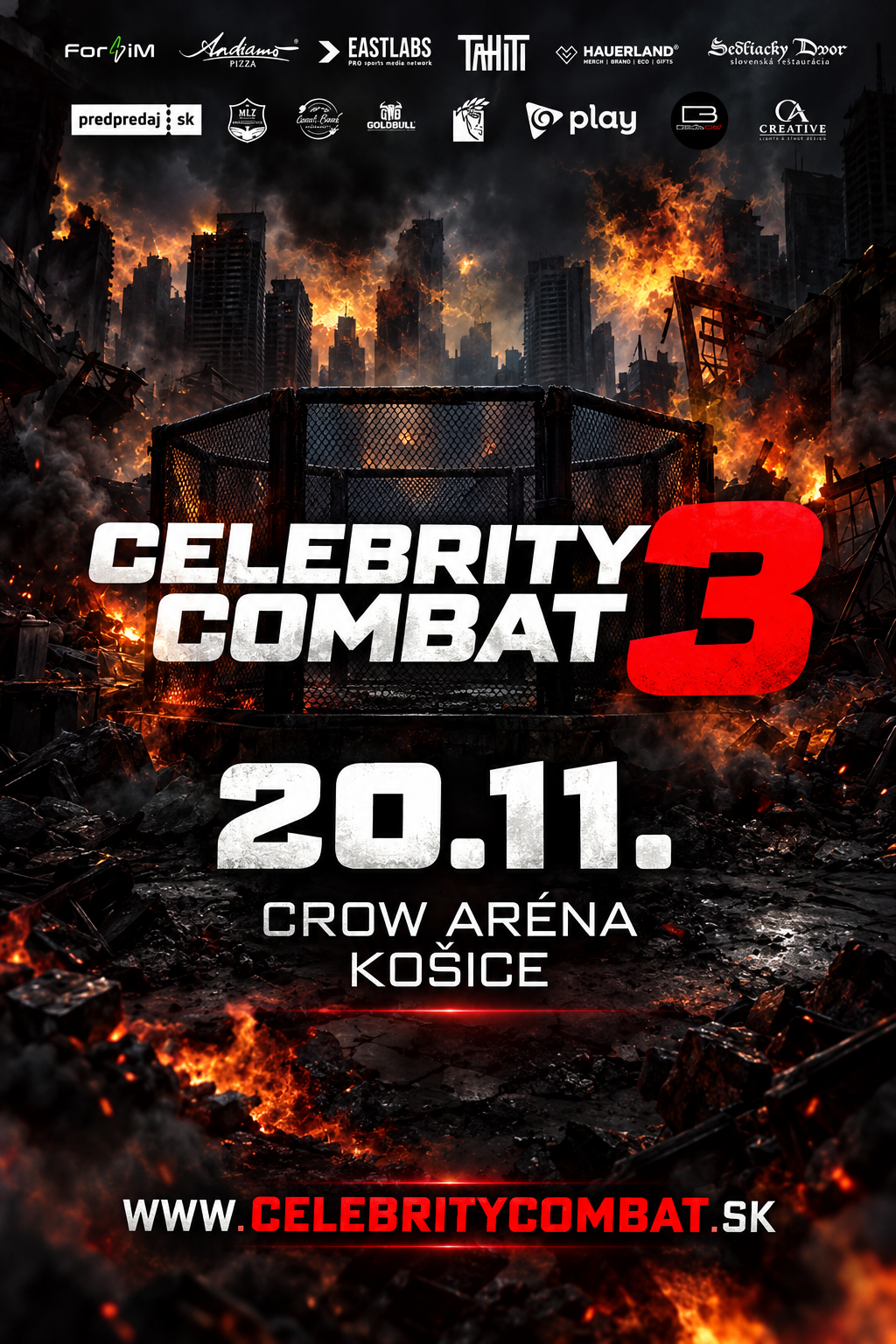 Celebrity Combat 3 CROW ARÉNA KOŠICE 20.11.2026